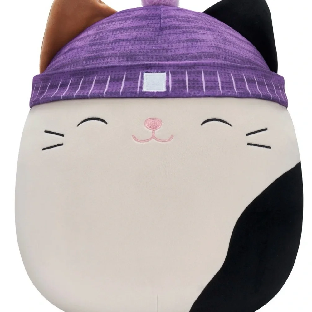 Squishmallows Cam the Calico Cat Wearing a Beanie 14